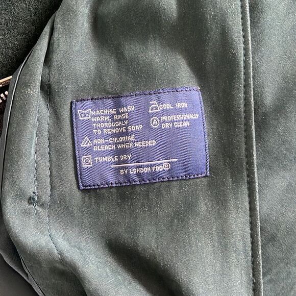 London Fog Green Belted Suede Trench Coat Womens Size 10 - Picture 7 of 9